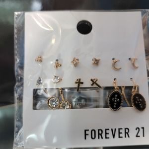 Forever 21 | Gold | Earrings | Studs | Drops | 6 Pairs